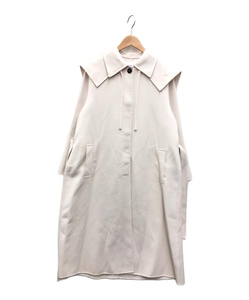 FRAY ID（フレイ アイディー）FRAY ID (フレイ アイディー) ケープステンカラーツイルリバーコート アイボリー サイズ:O 未使用品の古着・服飾アイテム