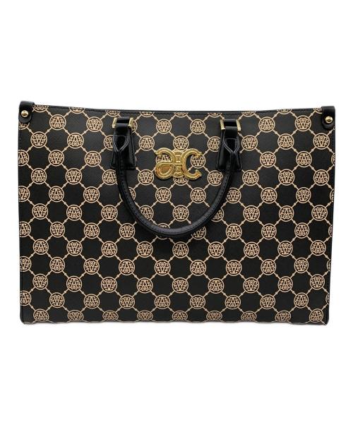 ANNE COQUINE（アンコキーヌ）Anne Coquine (アンコキーヌ) トートバッグ ブラック×ベージュの古着・服飾アイテム