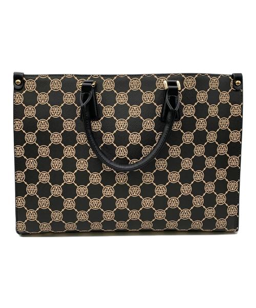 ANNE COQUINE（アンコキーヌ）Anne Coquine (アンコキーヌ) トートバッグ ブラック×ベージュの古着・服飾アイテム