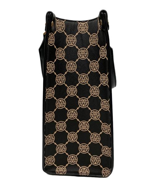 ANNE COQUINE（アンコキーヌ）Anne Coquine (アンコキーヌ) トートバッグ ブラック×ベージュの古着・服飾アイテム