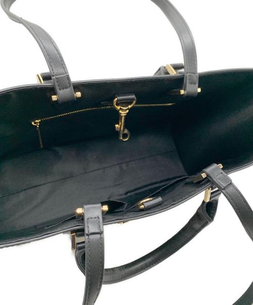 ANNE COQUINE（アンコキーヌ）Anne Coquine (アンコキーヌ) トートバッグ ブラック×ベージュの古着・服飾アイテム