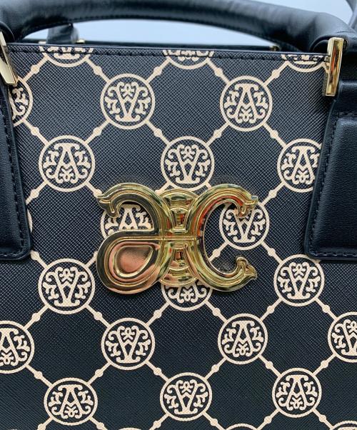 ANNE COQUINE（アンコキーヌ）Anne Coquine (アンコキーヌ) トートバッグ ブラック×ベージュの古着・服飾アイテム