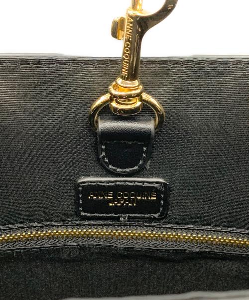 ANNE COQUINE（アンコキーヌ）Anne Coquine (アンコキーヌ) トートバッグ ブラック×ベージュの古着・服飾アイテム
