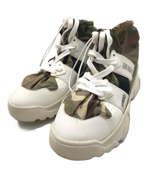 B'2nd（ビーセカンド）B'2nd (ビーセカンド) カモフラージュメッシュスニーカー ホワイト サイズ:38の古着・服飾アイテム