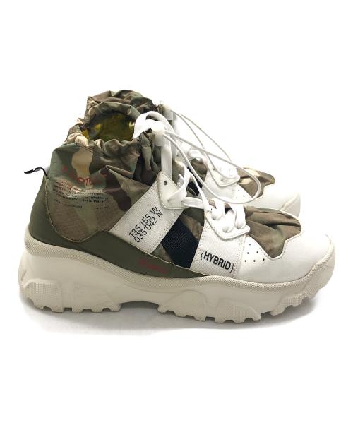 B'2nd（ビーセカンド）B'2nd (ビーセカンド) カモフラージュメッシュスニーカー ホワイト サイズ:38の古着・服飾アイテム