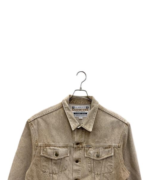 GUESS（ゲス）GUESS (ゲス) デニムジャケット ベージュ サイズ:Lの古着・服飾アイテム