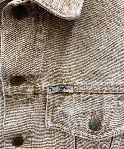 GUESS（ゲス）GUESS (ゲス) デニムジャケット ベージュ サイズ:Lの古着・服飾アイテム