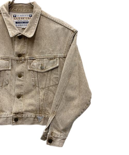 GUESS（ゲス）GUESS (ゲス) デニムジャケット ベージュ サイズ:Lの古着・服飾アイテム