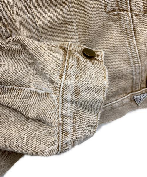 GUESS（ゲス）GUESS (ゲス) デニムジャケット ベージュ サイズ:Lの古着・服飾アイテム