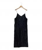 apart byアパートバイ）の古着「ラメフェザーキャミソールワンピース」｜ブラック