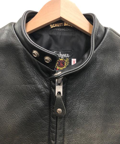 Schott（ショット）shott (ショット) レザージャケット ブラック サイズ:34の古着・服飾アイテム