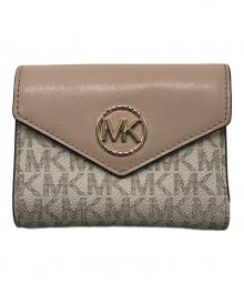 MICHAEL KORS（マイケル・コース）の古着「3つ折り財布」｜ピンクベージュ