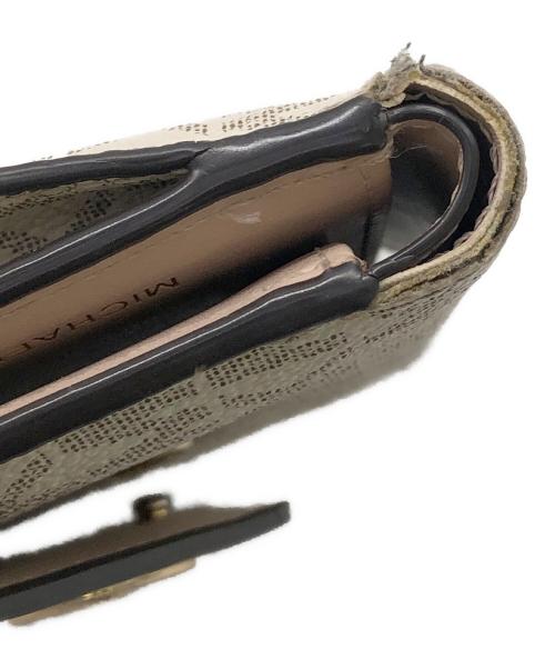 MICHAEL KORS（マイケル・コース）MICHAEL KORS (マイケルコース) 3つ折り財布 ピンクベージュの古着・服飾アイテム