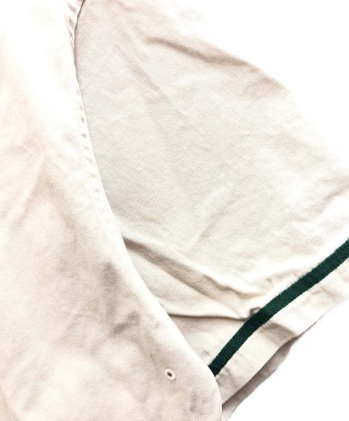 whitesville（ホワイツビル）whitesville (ホワイツビル) ベースボールシャツ ベージュ×グリーン サイズ:XLの古着・服飾アイテム