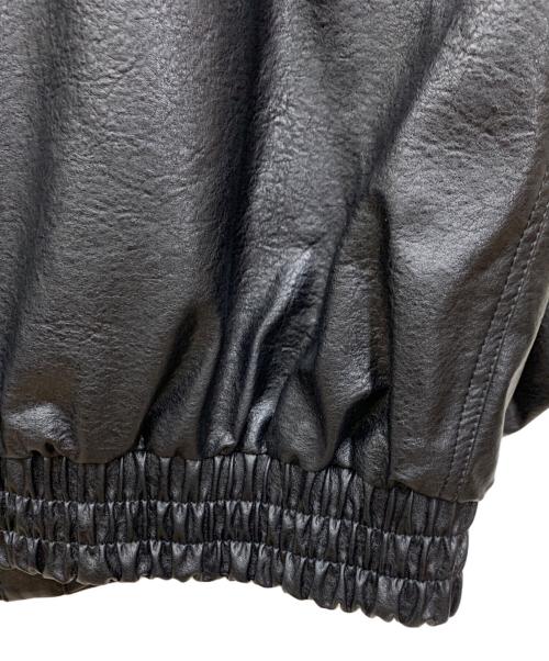 FREAK'S STORE（フリークスストア）FREAK'S STORE (フリークスストア) フェイクレザーブルゾン ブラック サイズ:Mの古着・服飾アイテム