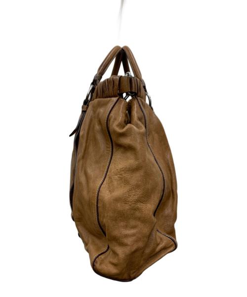 MIU MIU（ミュウミュウ）MIU MIU (ミュウミュウ) 2WAYバッグ ブラウンの古着・服飾アイテム