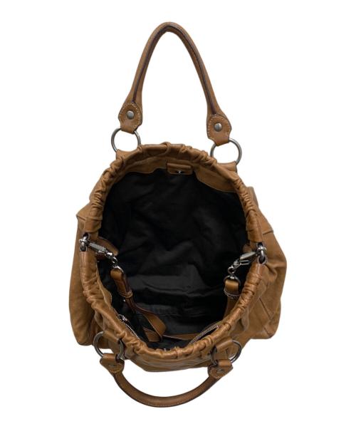 MIU MIU（ミュウミュウ）MIU MIU (ミュウミュウ) 2WAYバッグ ブラウンの古着・服飾アイテム