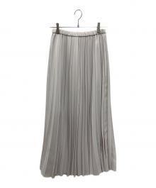 BEAUTY&YOUTH（ビューティーアンドユース）の古着「ツイルプリーツマキシスカート」｜アイボリー