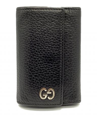 未使用品　箱付き　GUCCI グッチ　キーケース　G柄　ロゴグラム　ブラック 中古・古着通販】GUCCI (グッチ) GUCCI キーケース ブラック｜ブランド