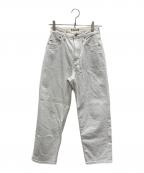 YANUK COLLEENヤナクコリーン）の古着「ワイドテーパードパンツ」｜ホワイト