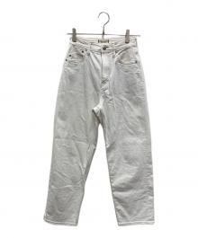 YANUK COLLEEN（ヤナクコリーン）の古着「ワイドテーパードパンツ」｜ホワイト