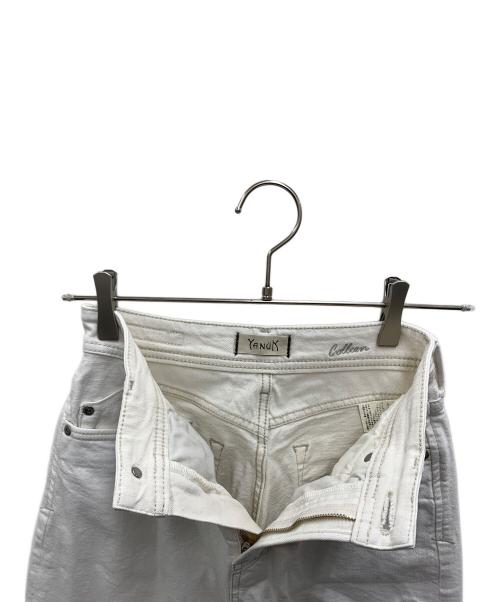 YANUK COLLEEN（ヤナクコリーン）YANUK COLLEEN (ヤナクコリーン) ワイドテーパードパンツ ホワイト サイズ:24の古着・服飾アイテム