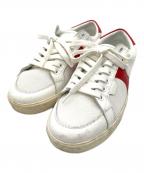CELINEセリーヌ）の古着「ローカットスニーカー」｜ホワイト×レッド