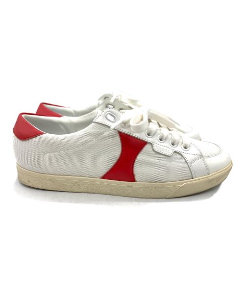 CELINE（セリーヌ）CELINE (セリーヌ) ローカットスニーカー ホワイト×レッド サイズ:38の古着・服飾アイテム