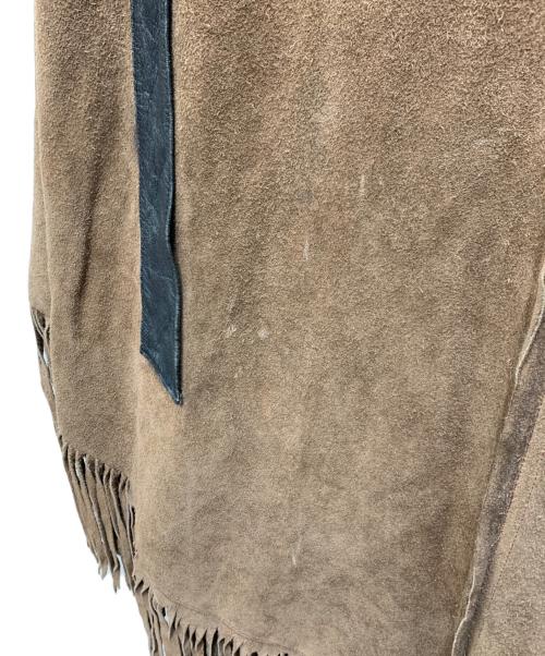 ノーブランド（ノーブランド）ノーブランド (ノーブランド) ウエスタンポンチョ ブラウン×ブラック サイズ:不明の古着・服飾アイテム