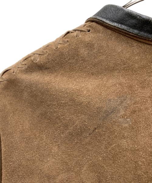 ノーブランド（ノーブランド）ノーブランド (ノーブランド) ウエスタンポンチョ ブラウン×ブラック サイズ:不明の古着・服飾アイテム