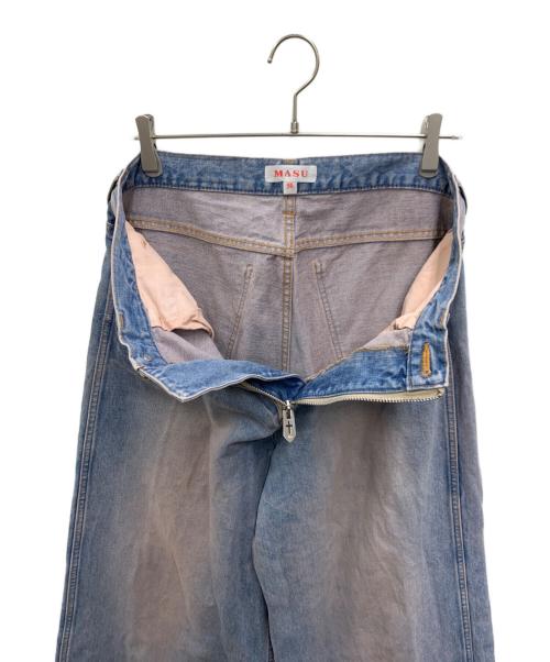 masu（エムエーエスユー）MASU (エムエーエスユー) ワイドデニムパンツ インディゴ サイズ:50の古着・服飾アイテム