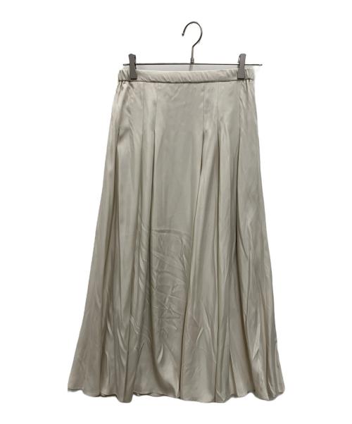 Spick and Span（スピックアンドスパン）Spick and Span (スピックアンドスパン) キュプラフィブリルフレアスカート ベージュ サイズ:38 未使用品の古着・服飾アイテム