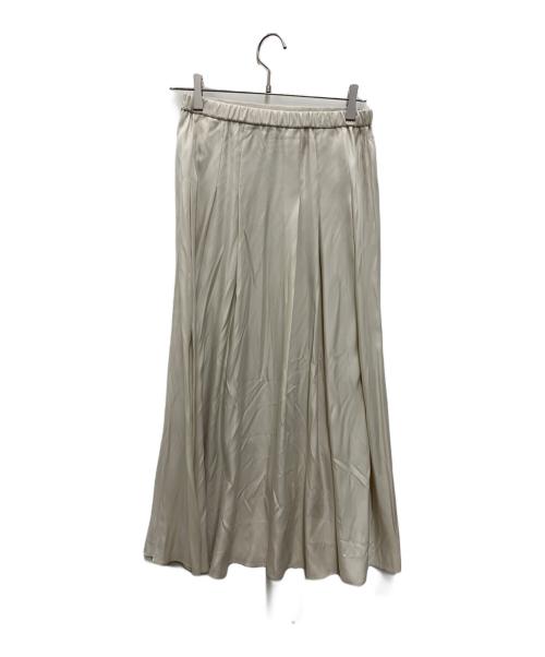 Spick and Span（スピックアンドスパン）Spick and Span (スピックアンドスパン) キュプラフィブリルフレアスカート ベージュ サイズ:38 未使用品の古着・服飾アイテム
