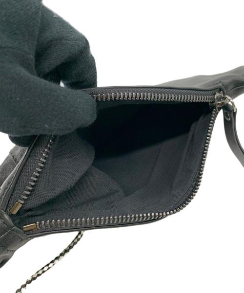 JIMMY CHOO（ジミーチュウ）JIMMY CHOO (ジミーチュウ) 巾着ショルダーバッグ ブラックの古着・服飾アイテム