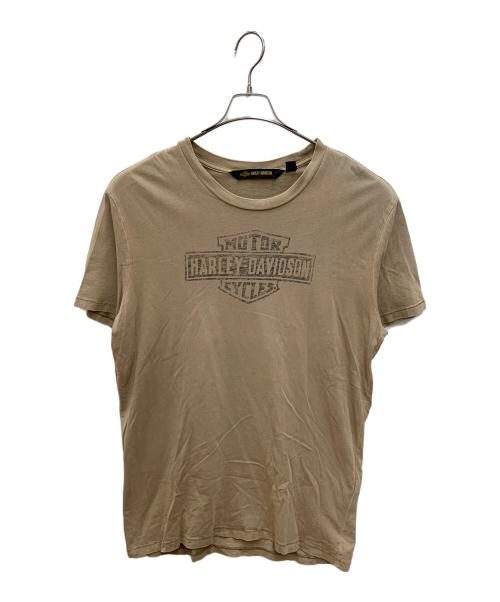HARLEY-DAVIDSON（ハーレーダビッドソン）HARLEY-DAVIDSON (ハーレーダビッドソン) 半袖カットソー ベージュ サイズ:Lの古着・服飾アイテム