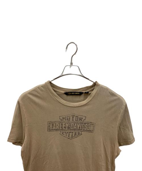HARLEY-DAVIDSON（ハーレーダビッドソン）HARLEY-DAVIDSON (ハーレーダビッドソン) 半袖カットソー ベージュ サイズ:Lの古着・服飾アイテム