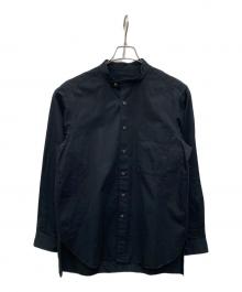 SHINYA（シンヤ）の古着「バンドカラーシャツ」｜ブラック