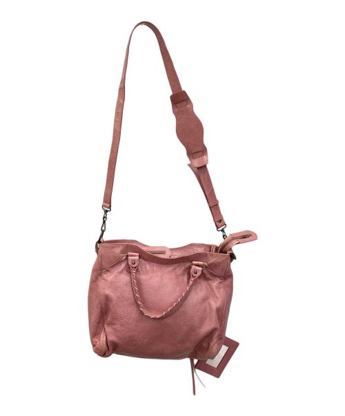 BALENCIAGA（バレンシアガ）BALENCIAGA (バレンシアガ) レザーバッグ ピンクの古着・服飾アイテム