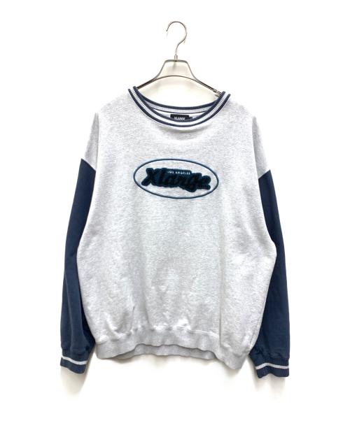 X-LARGE（エクストララージ）X-LARGE (エクストララージ) スウェット グレー×ネイビー サイズ:XLの古着・服飾アイテム