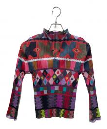 PLEATS PLEASE ISSEY MIYAKE（プリーツプリーズ イッセイミヤケ）の古着「プリーツカットソー」｜マルチカラー