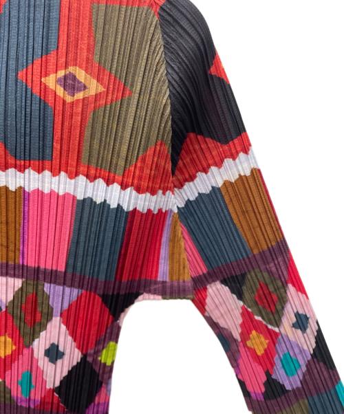 PLEATS PLEASE ISSEY MIYAKE（プリーツプリーズ イッセイミヤケ）PLEATS PLEASE ISSEY MIYAKE (プリーツプリーズ イッセイミヤケ) プリーツカットソー マルチカラー サイズ:3の古着・服飾アイテム