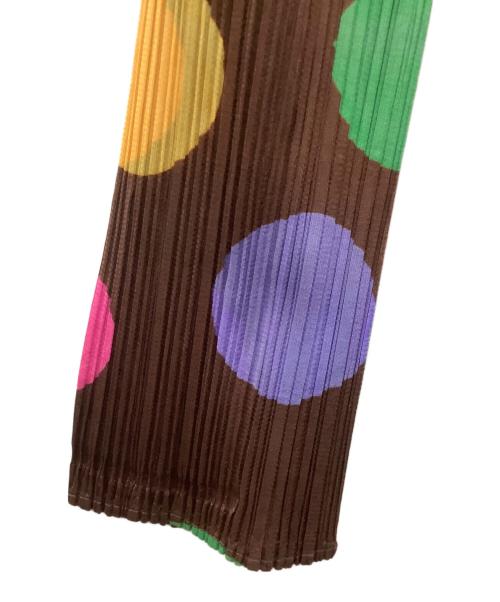 PLEATS PLEASE ISSEY MIYAKE（プリーツプリーズ イッセイミヤケ）PLEATS PLEASE ISSEY MIYAKE (プリーツプリーズ イッセイミヤケ) ■プリーツカットソー ブラウン サイズ:3の古着・服飾アイテム