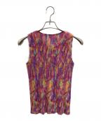 PLEATS PLEASE ISSEY MIYAKEプリーツプリーズ イッセイミヤケ）の古着「ノースリーブカットソー」｜マルチカラー