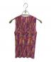 PLEATS PLEASE ISSEY MIYAKE (プリーツプリーズ イッセイミヤケ) ノースリーブカットソー マルチカラー サイズ:3：10000円