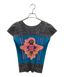 PLEATS PLEASE ISSEY MIYAKE（プリーツプリーズ イッセイミヤケ）の古着「■プリーツカットソー」｜Blueブラック