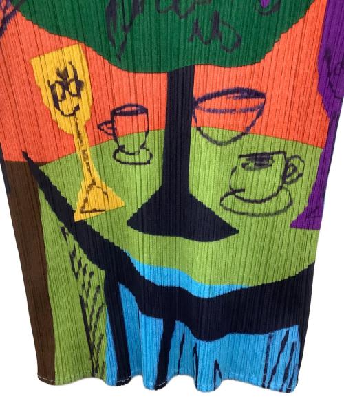 PLEATS PLEASE ISSEY MIYAKE（プリーツプリーズ イッセイミヤケ）PLEATS PLEASE ISSEY MIYAKE (プリーツプリーズ イッセイミヤケ) ■ノースリーブプリーツカットソー マルチカラー サイズ:3の古着・服飾アイテム