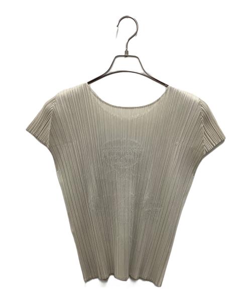 PLEATS PLEASE ISSEY MIYAKE（プリーツプリーズ イッセイミヤケ）PLEATS PLEASE ISSEY MIYAKE (プリーツプリーズ イッセイミヤケ) ■プリーツカットソー ベージュ サイズ:3の古着・服飾アイテム