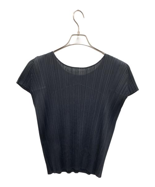 PLEATS PLEASE ISSEY MIYAKE（プリーツプリーズ イッセイミヤケ）PLEATS PLEASE ISSEY MIYAKE (プリーツプリーズ イッセイミヤケ) ■プリーツカットソー ブラック サイズ:3の古着・服飾アイテム