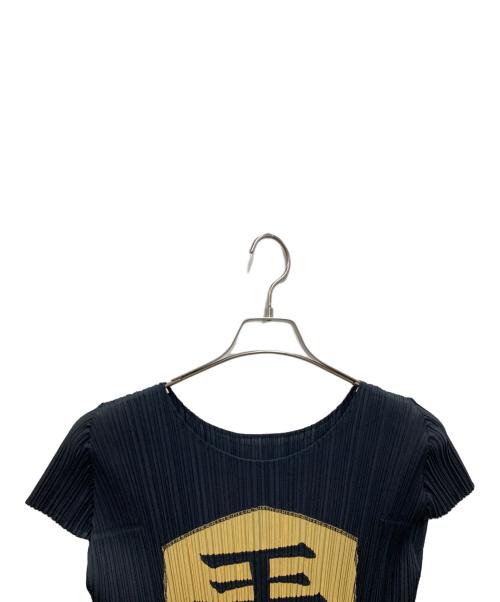 PLEATS PLEASE ISSEY MIYAKE（プリーツプリーズ イッセイミヤケ）PLEATS PLEASE ISSEY MIYAKE (プリーツプリーズ イッセイミヤケ) ■プリーツカットソー ブラック サイズ:3の古着・服飾アイテム