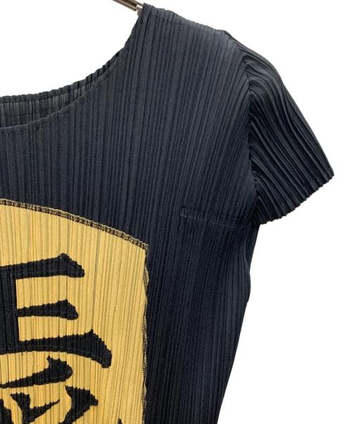 PLEATS PLEASE ISSEY MIYAKE（プリーツプリーズ イッセイミヤケ）PLEATS PLEASE ISSEY MIYAKE (プリーツプリーズ イッセイミヤケ) ■プリーツカットソー ブラック サイズ:3の古着・服飾アイテム